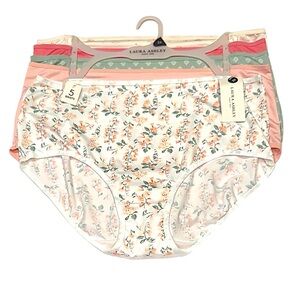 LAURA ASHLEY 5 Pack Floral Soft Comfy Stretch Briefs Panties NWT 2X